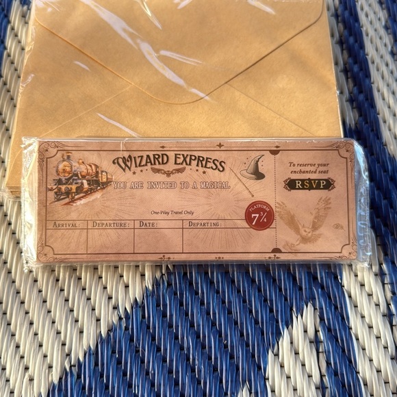 NWT (20) Wizard Express Harry Potter Birthday Party RSVP Invitations Envelopes - Picture 1 of 3